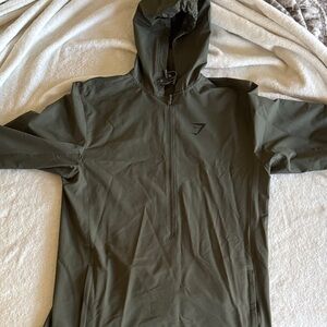 Gymshark Dark Green Windbreaker Jacket